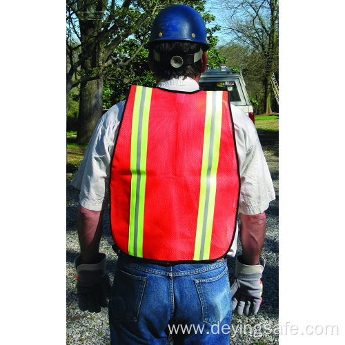 Safety Vest with  Lime/Silver Reflective Stripe